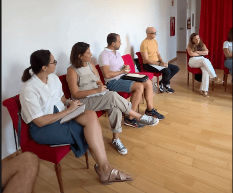 Miembros de Murcialab en la reunión Futuros en el Aire