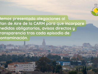 Murcialab presenta Alegaciones al plan del aire de la CARM